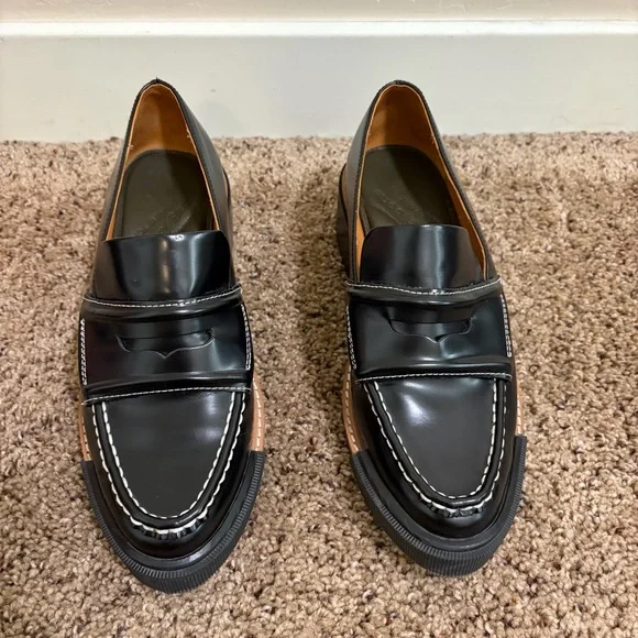 Rag and Bone Antor Penny Loafers Leather Thick Sole Size 38  display picture 1